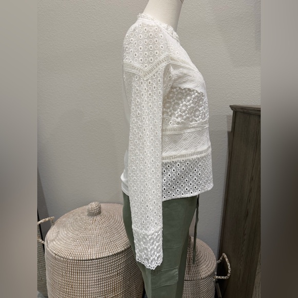 Anthropologie Burnham White Lace Top from James Coviello Size XS - Picture 3 of 9